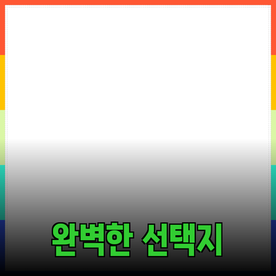 최고의 제품 소개: 당신의 필요를 충족시킬 완벽한 선택지들