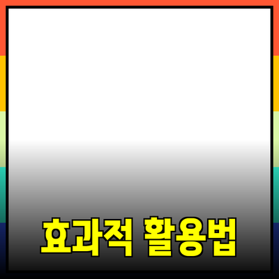 효과적인 제품 추천 및 활용법 완벽 가이드